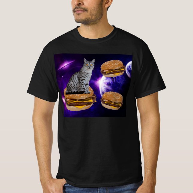 KAT I RYMME MED OST-BRÄNSARE T-Shirts (Framsida)