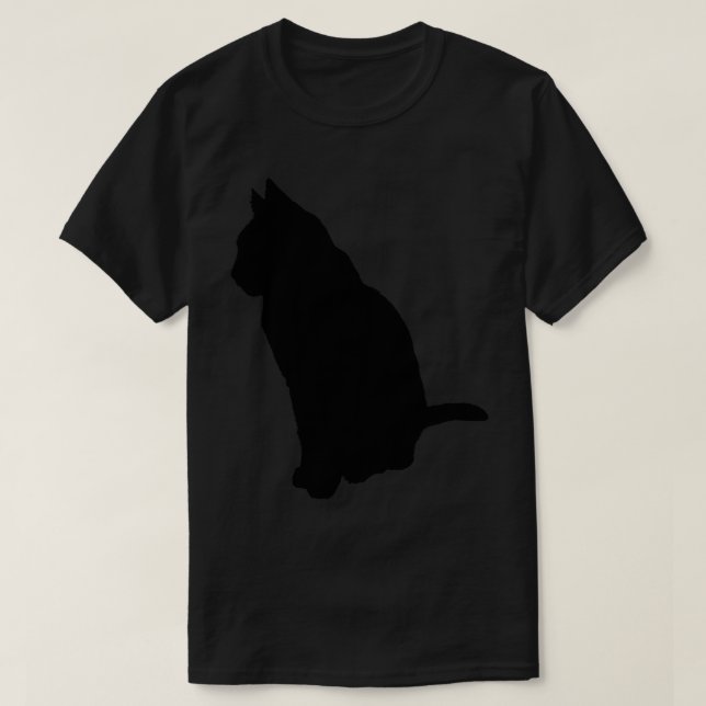 Kat i Sitta-läge, utskuren Silhouette-vektor T Shirt (Design framsida)