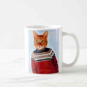 Kat i Ski Sweater Kaffemugg