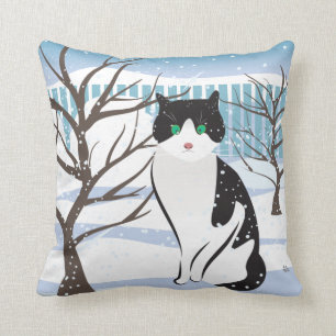 Kat i Snö (isse) Dekorativ kudde