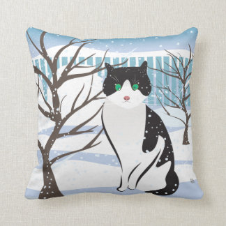 Kat i Snö (isse) Dekorativ kudde