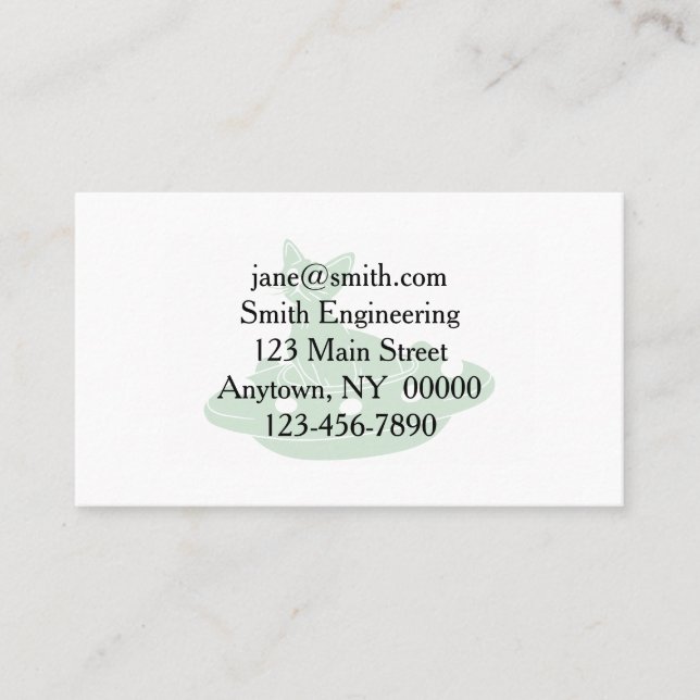 Kat i Ufo - Välj bakgrund färg Visitkort (Framsida)