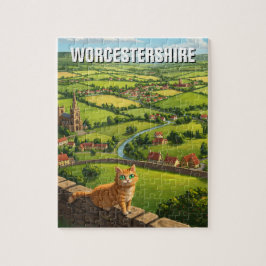 Kat i Worcestershire England Travel Pussel