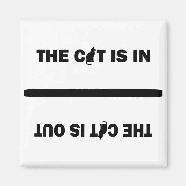 Kat in/ut magnet (Framsidan)
