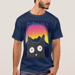 Kat japansk indie Aesthetic Alt Cute Anime Retro T Shirt