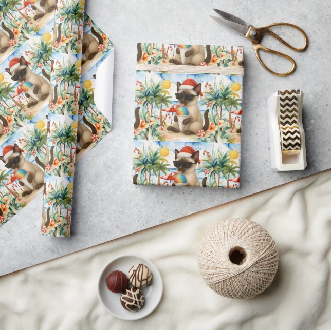 Kat jul Bassäng Party för jul i juli Presentpapper (Hantverk)