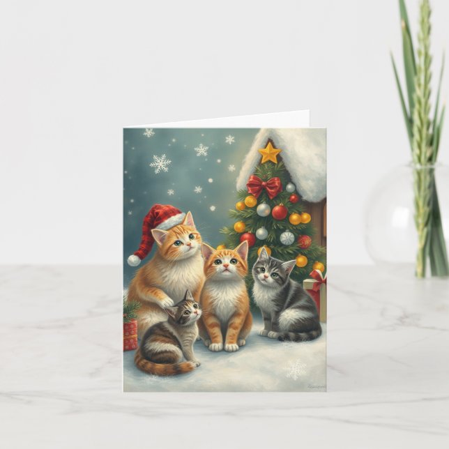Kat jul helgkort (Framsida)