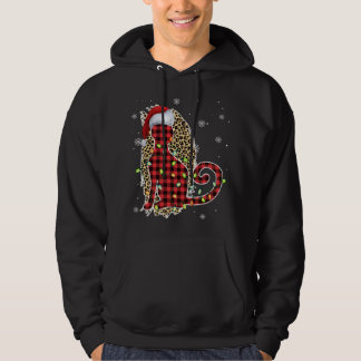 Kat jul Leopard Buffalo Play Red Santa Hat Hoodie
