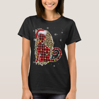 Kat jul Leopard Buffalo Play Red Santa Hat T Shirt