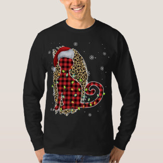 Kat jul Leopard Buffalo Play Red Santa Hat T Shirt