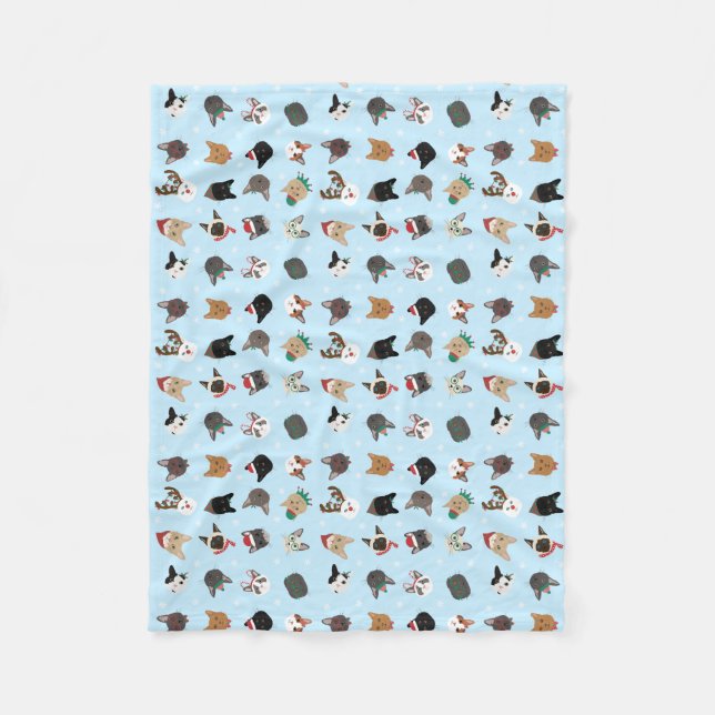 Kat jul Mönster Fleecefilt (Framsidan)