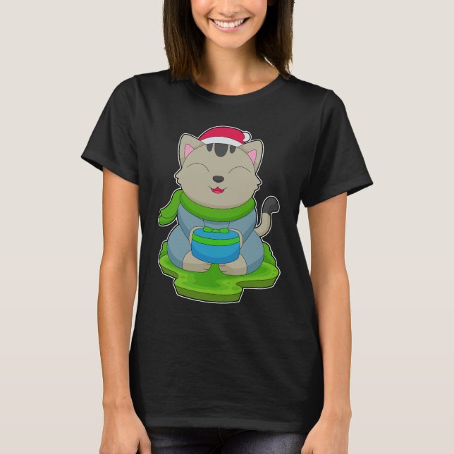 Kat jul Paket T Shirt (Framsida)