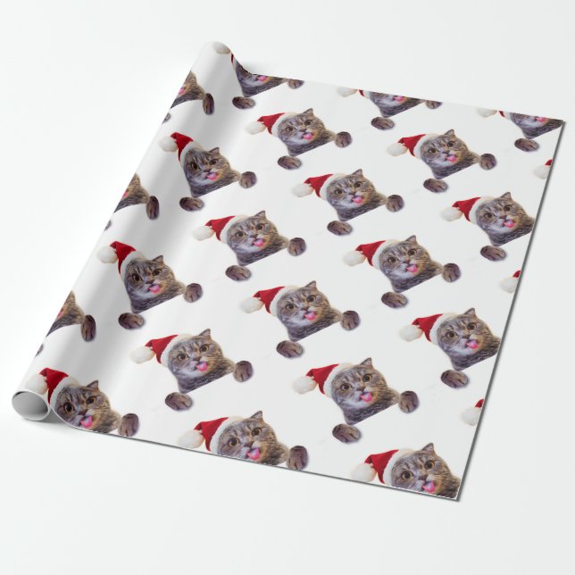 Kat jul Tunga Presentpapper (Utrullad)
