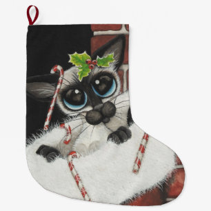 Kat-julklapp på siamese efter Bihrle Stor Julstrumpa