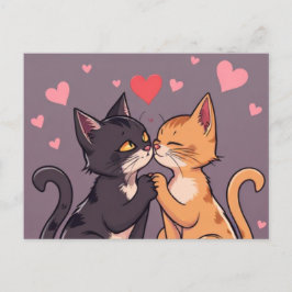 Kat Kärlek Valentindagen vykort