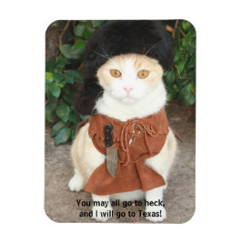Kat/Kattunge i Buckskin med Davy Crockett Quote Magnet