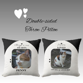 Kat Keepsaké Pet 2 foton Memorial svart Kudde