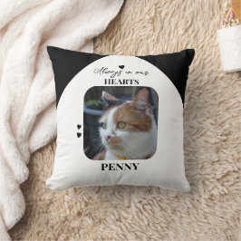 Kat Keepsaké Pet 2 foton Memorial svart Kudde