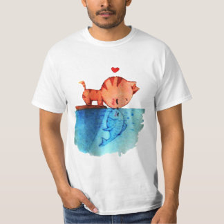 Kat Kissing Fish T Shirt