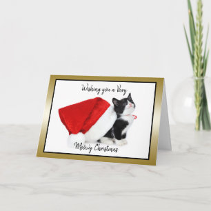 Kat Kitten jul har en Meowy-jul Helgkort