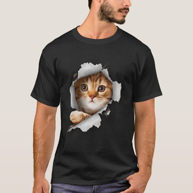 Kat Kitten Kat Cat Owner Katt T Shirt (Framsida)