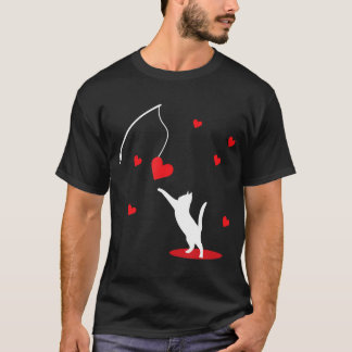 Kat Leksak Valentindagen för henne eller för hans T Shirt