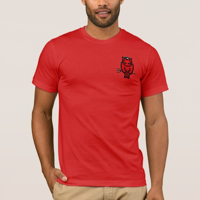 Kåt lite röd djävulen t-shirt (Framsida)