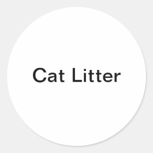 Kat Litter Stickers Runt Klistermärke