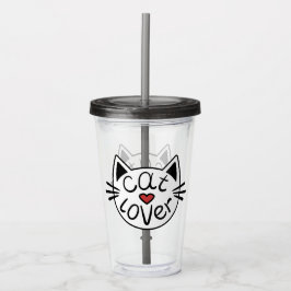Kat Lover Akryltumlare Take Away Mugg