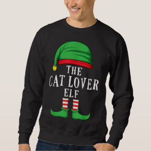Kat Lover Elf-gruppen för matchning av julfamiljen Lång Ärmad Tröja