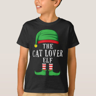 Kat Lover Elf-gruppen för matchning av julfamiljen T Shirt