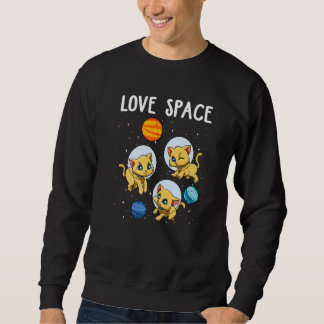 Kat Lover Kids Planets 1 Lång Ärmad Tröja