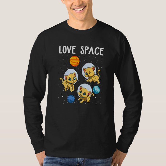 Kat Lover Kids Planets 1 T Shirt (Framsida)