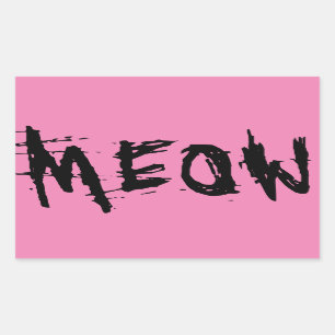 Kat Lover, MEOW-klistermärken Rektangulärt Klistermärke