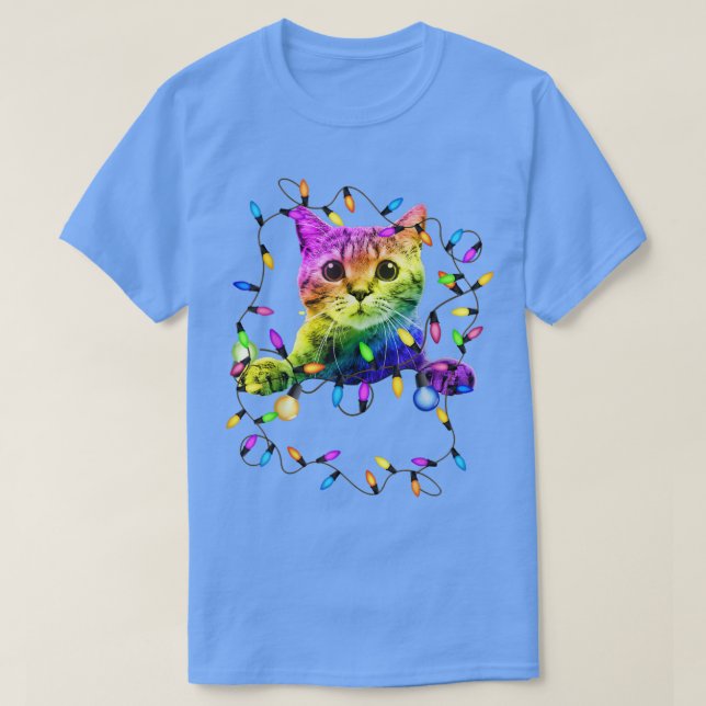 Kat Lovers julljus till jul T Shirt (Design framsida)