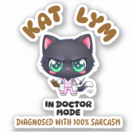 Kat Lym In Doctor Mode Klistermärken