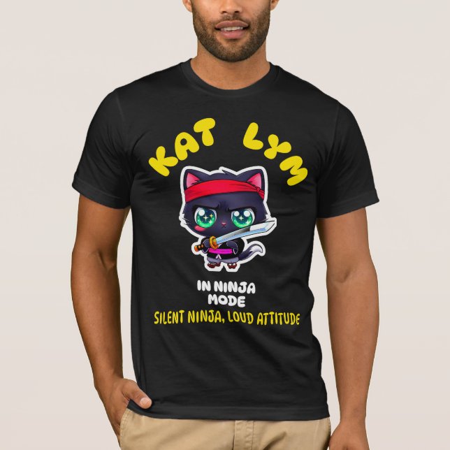 Kat Lym In Ninja Mode T Shirt (Framsida)