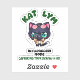Kat Lym In Paparazzi Mode Sticker Klistermärken