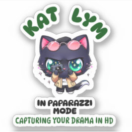 Kat Lym In Paparazzi Mode Sticker Klistermärken