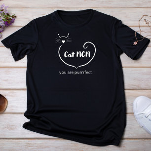 Kat Mamma Kärlek Shape och Simple White Script T Shirt