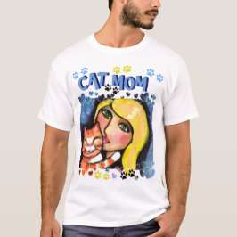 Kat Mamma Mors dag T-Shirt