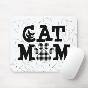 Kat Mamma Pawprint med katthår Musmatta