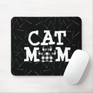 Kat Mamma Pawprint med katthår Musmatta