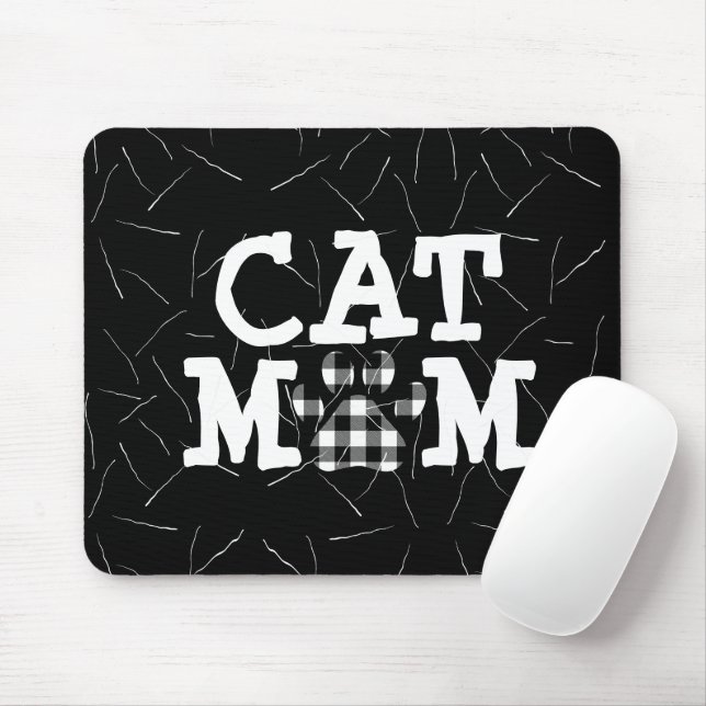 Kat Mamma Pawprint med katthår Musmatta (Med mus)