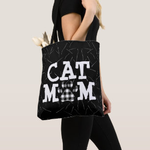 Kat Mamma Pawprint med katthår Tygkasse