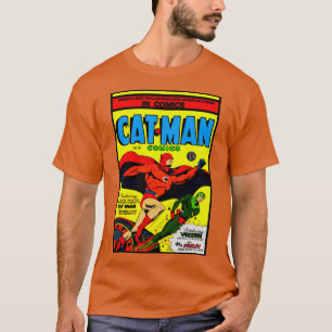 Kat-Man-Tecknader T-Shirt