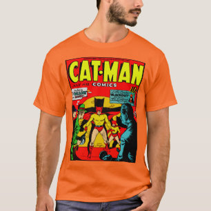 Kat-Man-Tecknader T-Shirt