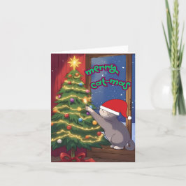 Kat-mas-klumpdesign Helgkort