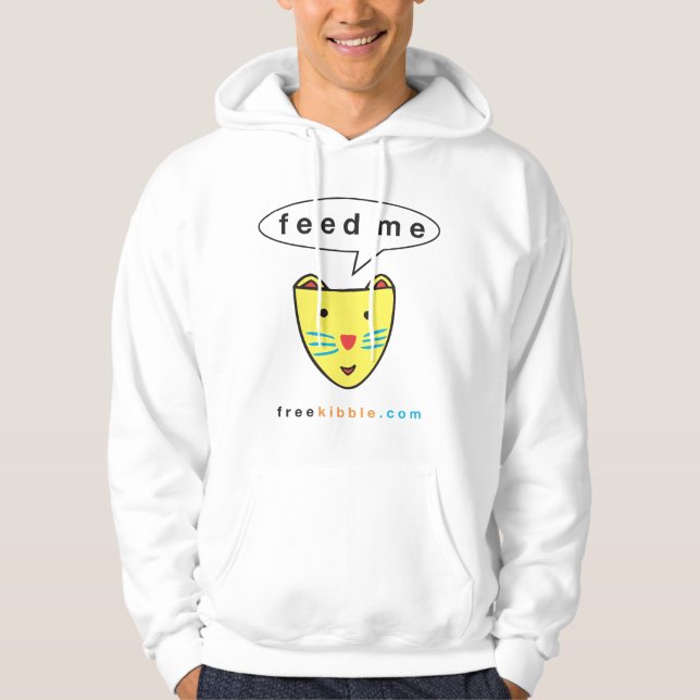 Kat "matar mig" hoodien hoodie (Framsida)