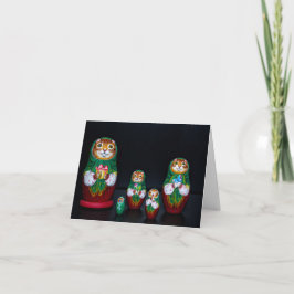Kat Matryoshka-julkort Kort